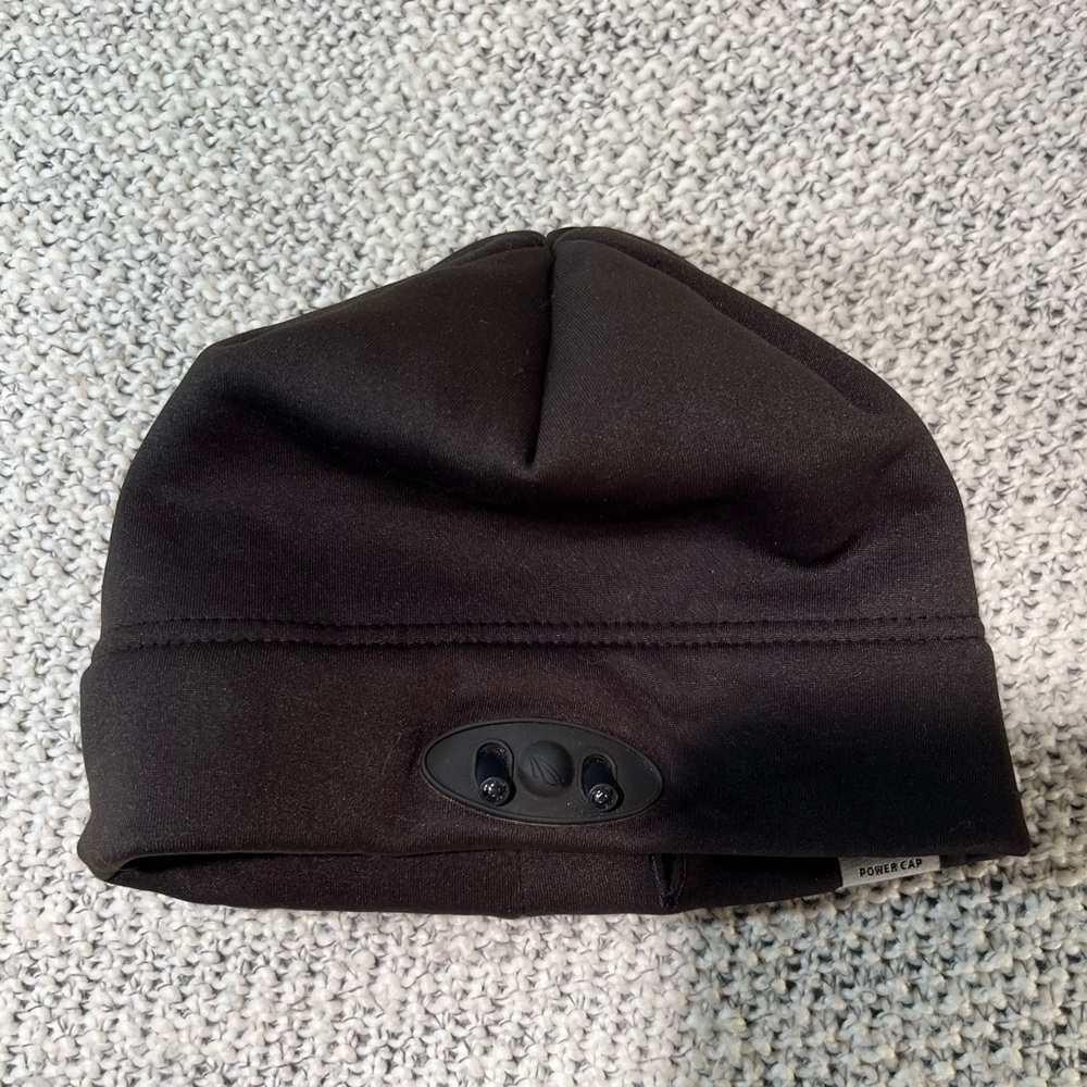 Black PowerCap Beanie with Headlight